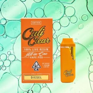 Cali Clear Diesel – 1g Live Resin – All In One Vape Pod – Sativa